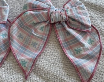 VINTAGE Teddy Bear Fable Bows, Bow Hair Clip, Barrette Hair Clip, Soft Hair Clip, Vintage Clip, Barrette, Brynnbands