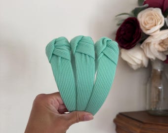 Sea Green Ribbed Headband