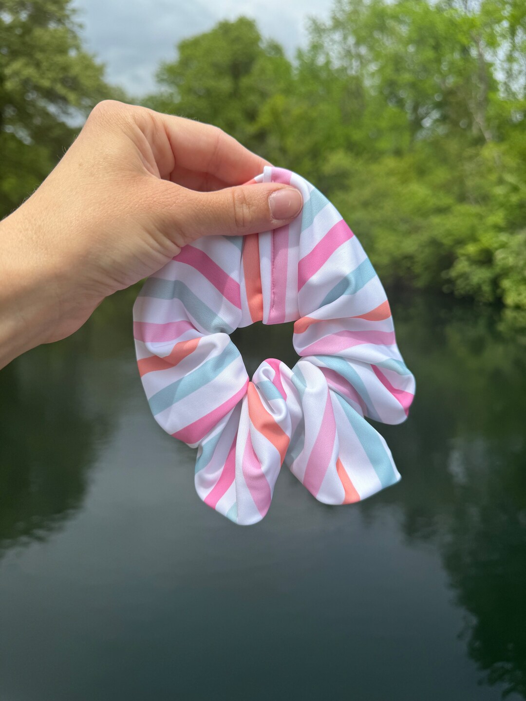 Pool Scrunch Pastel Stripes SWIM Pool Scrunchie - Etsy