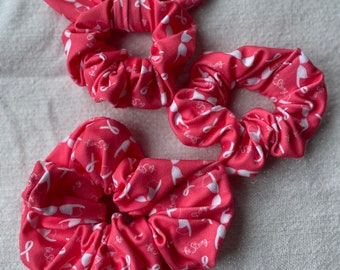 Be Strong, Breast Cancer Scrunchies, Breast Cancer Ribbon, Cancer Ribbon Scrunchies, Fundraiser, Brynnbands, Fall Scrunchies, Fall headbands