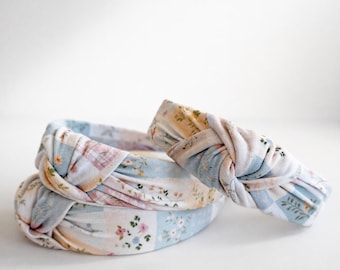 Pastel Floral Patchwork Hard Headband - Spring Fashion