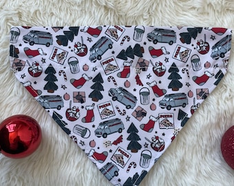 Holiday Dog Bandana, Over the collar, Festive Doggies,  Christmas Dog Bandannas, Christmas Dogs , Brynnbands