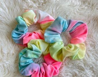 Bright Tie Dye Scrunchie, Oversized Scrunchie, Tie Dye Scrunchie, Brynnbands, Hair Scrunchie, 90s Scrunchie, XL Scrunchie
