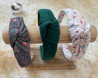 Winter Headbands, Sweater Knit Headband, Fall Hard Headbands. Fall Plaid Top Knots, Top Knot Headbands, Fall Hair,  Headband, Brynnbands,