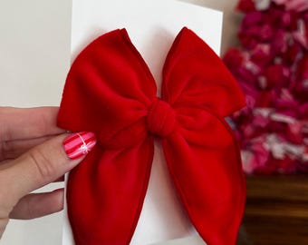 Red Velvet Fable Bow, Valentine's Bow