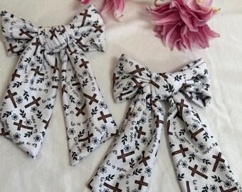 Cross Bows, Bow Hair Clip, Barrette Hair Clip, Soft Hair Clip, Easter Bow, Easter Basket, Easter Bunny, Barrette, Brynnbands