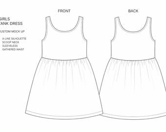 Custom 4th of July Violet Dress- Tank Dress
