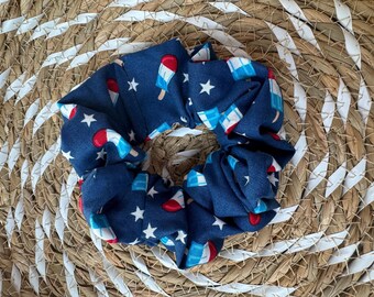 Bomb Pop scrunchie, Bomb Pop scrunchy, Brynnbands, bomb pop scrunchie, 4th of July scrunchie, Patriotic Scrunchie