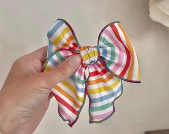Rainbow Swimsuit Bow, Pool Bow, Brynnbands