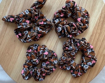 Football Scrunchie: Handmade Hair Tie - Brynnbands