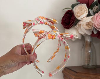 Summer Floral Satin Headband