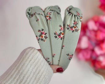 Mint Floral Headband, Shamrock Headband, Hard Headband, St Patricks Day,  St Pats, Irish Headband, Green Headband, Brynnbands