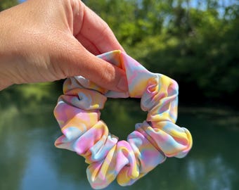 Tie dye SWIM Scrunchie, Pool Scrunchie