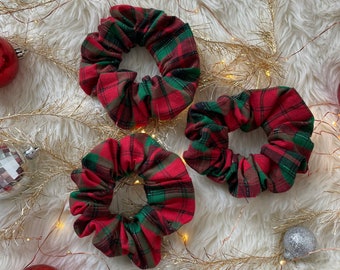 Sparkle Plaid Holiday Scrunchies, Festive Plaids, Festive Scrunchies,  Christmas Scrunchies, Christmas Headbands, Brynnbands