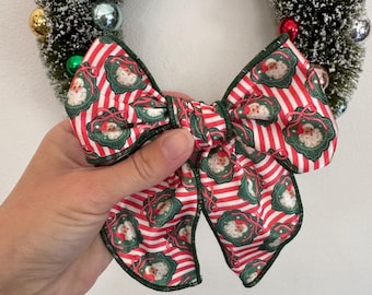 Red Santa Satin Bow