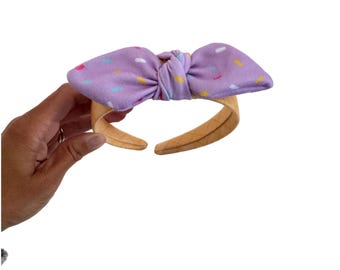 Birthday Sprinkles Top Knot, birthday Headband, sprinkle  Headband, Brynnbands, Hard Headband, Knotted Headband,  Headband