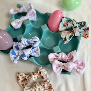 Set of 2 Easter Piggies, Baby Hair Piggies, Pigtail Bows, Alligator Clip Bows, Brynnbands, Bows, Girly Bows