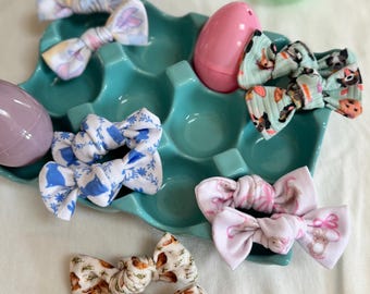 Set of 2 Easter Piggies, Baby Hair Piggies, Pigtail Bows, Alligator Clip Bows, Brynnbands, Bows, Girly Bows