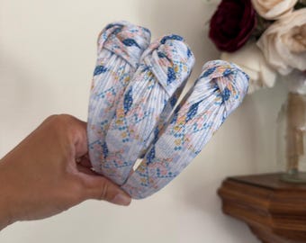 Blue Patchwork Headband