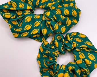 Green & Yellow Scrunchies, Headband, Brynnbands, Hard Headband, Knotted Headband, Fall Scrunchies, Fall Hair