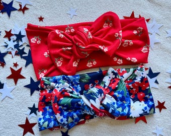 Floral Brynnbow, Floral Tied on Headband