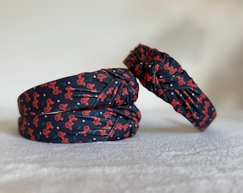 Mouse Pumpkins Headband, Halloween Headbands, Pumpkin Headbands, Top Knot Headband, Brynnbands, Hard Headband, Knotted Headband, Fall Hair