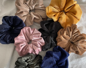 Corduroy Scrunchies, Corduroy Headband, Corduroy Hair, Hair Scrunchy, Christmas Scrunchies,  Fall Scrunchie, Scrunchie, Brynnbands