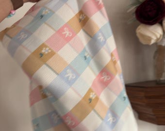 Pastel Gingham w/ Bows and Floral Rib Knit Custom Flares & Bikers