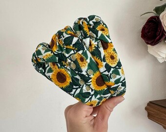 Sunflowers Rifle Paper Co, Hard Headband. Top Knot, Rifle Paper Co, Top Knot Headband, Brynnbands, Knotted Headband, Headband,