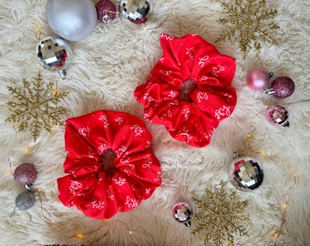 Ho Ho HO Scrunchies, Festive Scrunchie, Festive Scrunchies, Christmas Scrunchies, Gift for Girls, Brynnbands