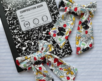 Back to school Bow, Bow Hair Clip, Barrette Hair Clip, Soft Hair Clip, Back to School Clip, Barrette, Brynnbands