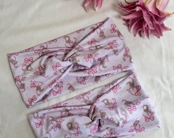 Bunny Bows Headband,  Brynnbands, Soft Headband, Turban Headband, Twisted Headband, Easter Headband, Easter Basket Stuffer, Gifts for Girls
