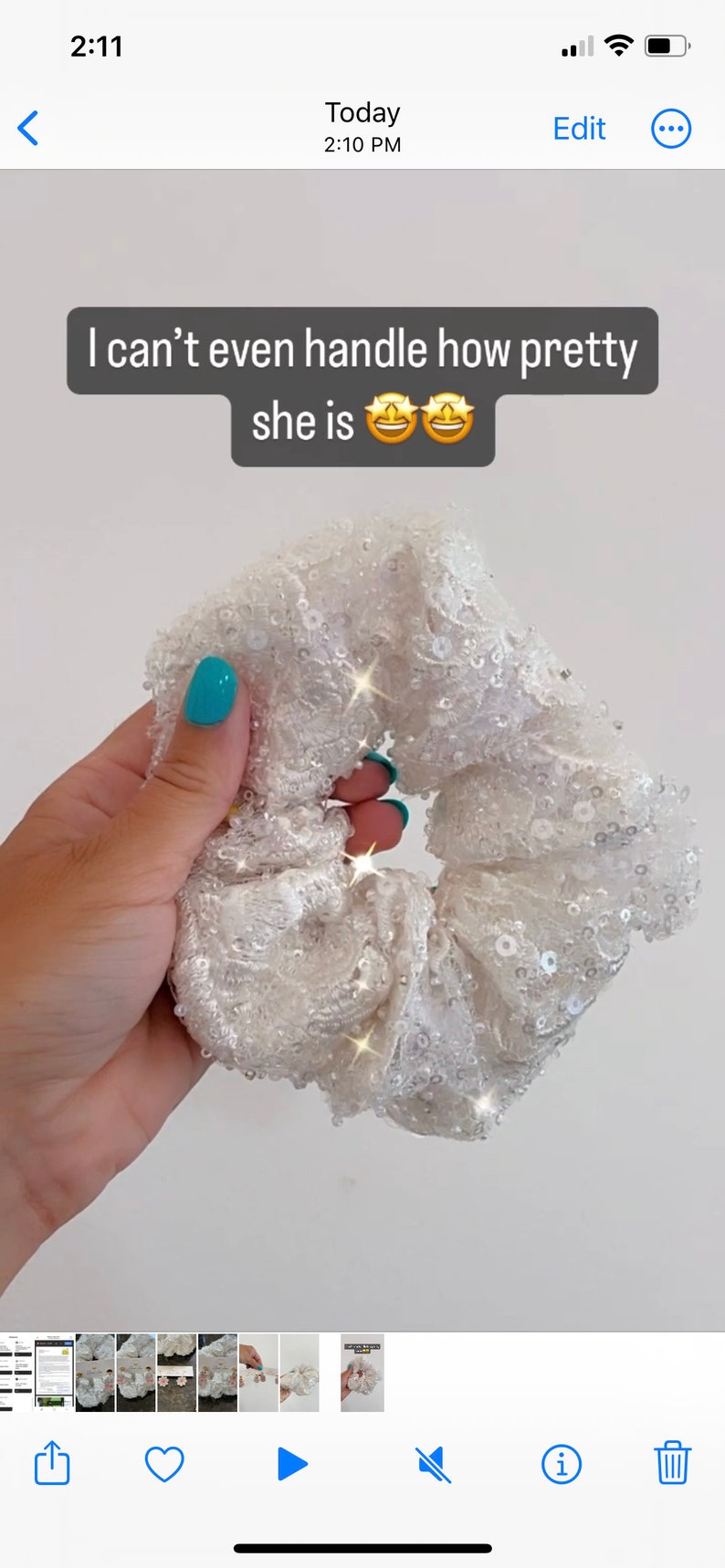 Custom Order Wedding Dress Scrunchie image 3