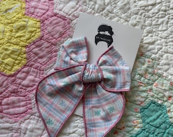 VINTAGE Teddy Bear Fable Bows, Bow Hair Clip, Barrette Hair Clip, Soft Hair Clip, Vintage Clip, Barrette, Brynnbands