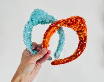 Life of A Sequin Headband, Hard Headband, Hair Headband, Birthday Headband, Sequin Headband, Brynnbands