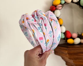 Diamond Wildflowers Headband, Hard Headband, Spring Headband, Easter Basket Gifts, Hard Headband, Brynnbands, Floral Headband