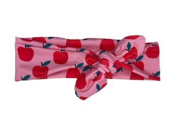 Apples BrynnBow, Bow Headband, Tied Headband, Tied On Headband, Brynnbands, Teacher Appreciation Gift, Teacher Gift, Apple Headband