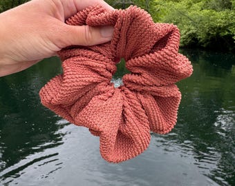 Apricot Crinkle SWIM Scrunchie, Pool Scrunchie