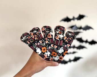 Ghost library books Top Knot, Halloween Headband, Brynnbands, Hard Headband, Knotted Headband, Fall Hair