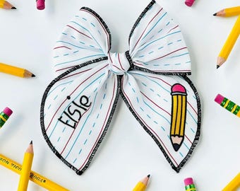 PREORDER CUSTOM BOW, Back to School Bow, Fable Bow, Bow Hair Clip, Barrette Hair Clip, Soft Hair Clip, School Bow,  Barrette, Brynnbands