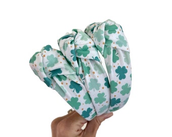 Shamrocks & Stars Headband, Shamrock Headband, Hard Headband, St Patricks Day,  St Pats, Irish Headband, Green Headband, Brynnbands