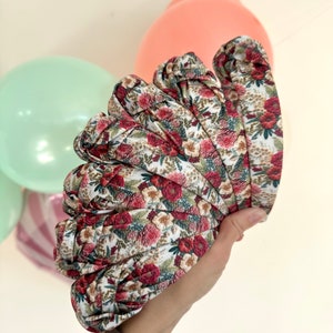 Faux Embroidered Florals Top Knot, Valentine Headband, Pink Headband, Brynnbands, Hard Headband, Knotted Headband, Valentine&#39;s Day Hair