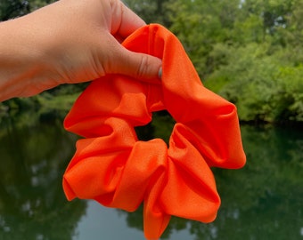 Neon Orange SWIM Scrunchie, Oversized Scrunchie, Jumbo Scrunchie, Brynnbands,, 90s Scrunchie, Pool Scrunchie