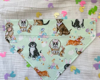 Easter Dog Bandannas, Brynnbandannas, Dog Collars, Over the Collar Dog Bandannas, Brynnbands