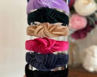 Knotted Velvet Headband: Comfortable Padded Hair Accessory
