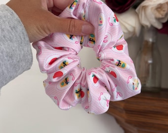 Pink School Scrunchie: Back to School Hair Accessory