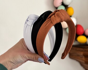 Neutral Headbands, Women's Knotted Headbands, Neutral Headbands, Hard Headband, Classic Headband,  Headband, Brynnbands