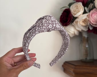 Brown Floral Headband, Neutral