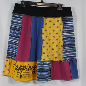 Jupe recyclée en patchwork Recycled Happiness vous va au-dessus du genou Lunatique L 14/18