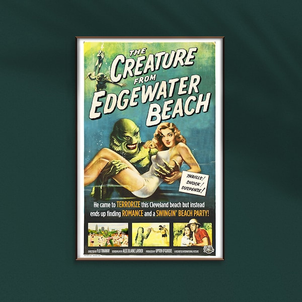 Creature from Edgewater Beach Poster 12"x18"